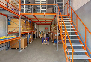 Мезонины на основе полочных стеллажей