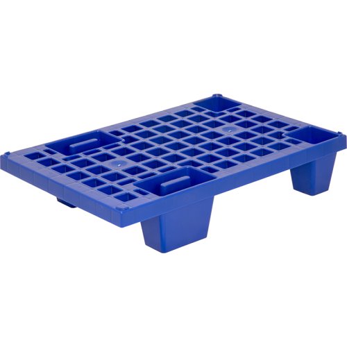 Поддон пластиковый TR 400 (250/250кг, 600x400x130, перфорированный на ножках, окрашенный, синий)