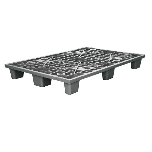 Поддон пластиковый TR 1208 L (ВС) (1000 кг, 1200х800х160 мм, перфорированный вкладываемый на ножках, серый)