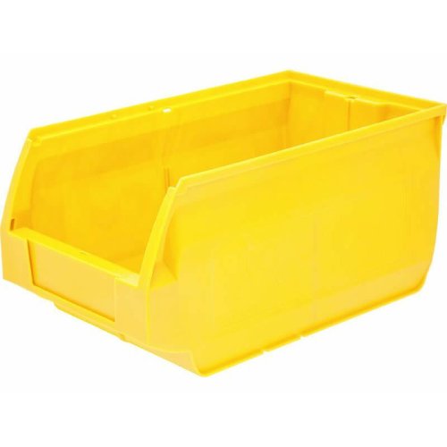 Пластиковый лоток для склада Napoli, желтый, сплошной (400х230х200)