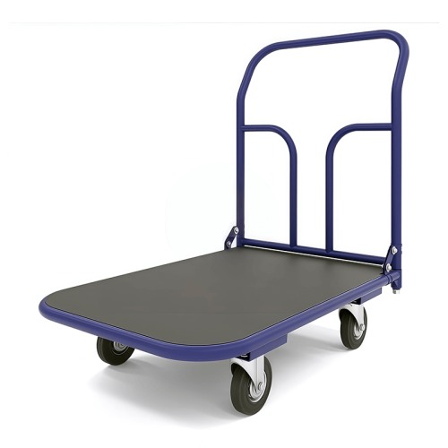 Тележка платформенная с резиновым покрытием ТПР 5 (700x1200 мм, колеса черная резина 160 мм)