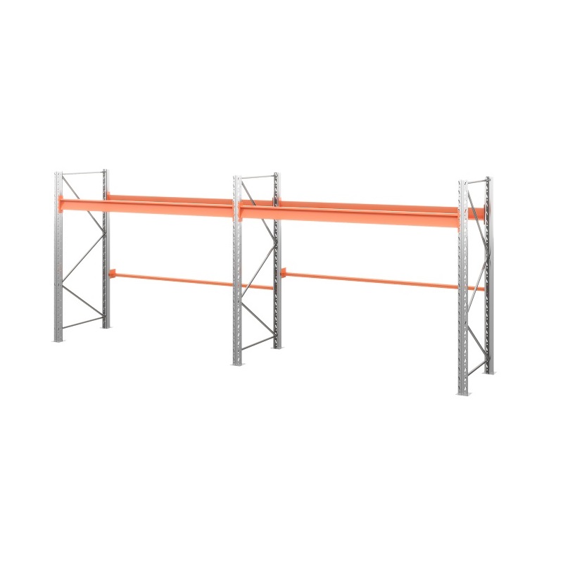 Две секции стеллажа металлического паллетного 2000х1800х1100 мм (85.1.5). Ярусы: пол+1 – изображение №2