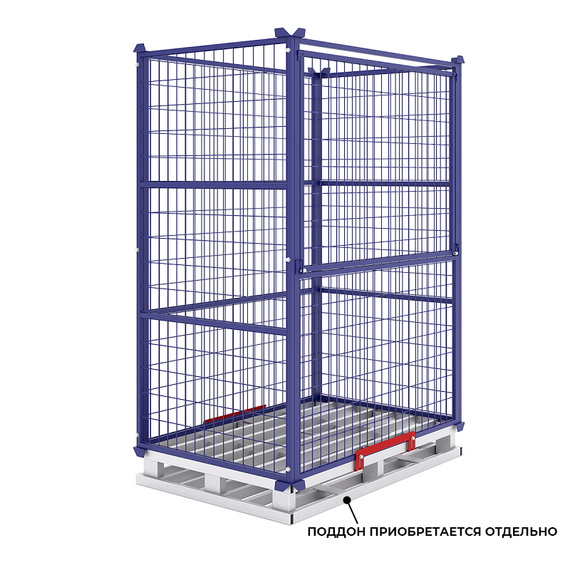 Сетчатое ограждение паллеты (600 кг, 1200x800x1600 мм)