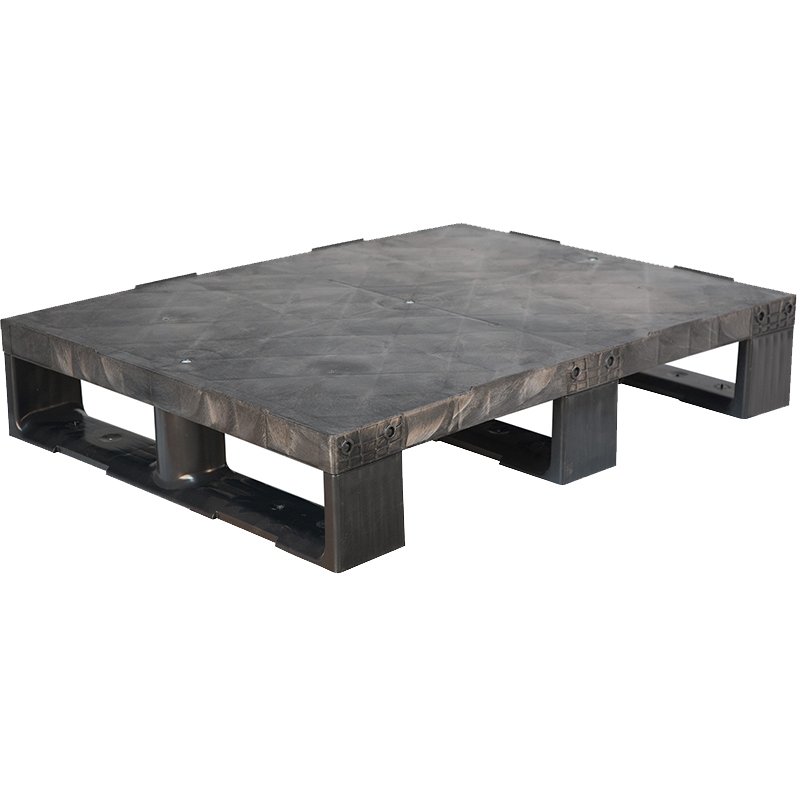 Поддон пластиковый черный TR 680 (500/1000кг, 800x600x150мм, сплошной на полозьях, окрашенный)