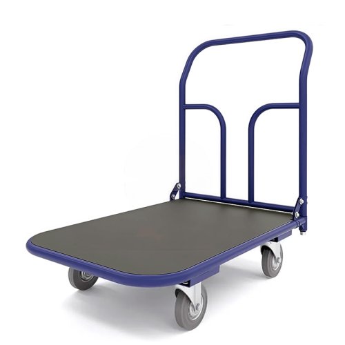 Тележка платформенная с резиновым покрытием ТПР 3 (600x1000 мм, колеса серая резина 160 мм)