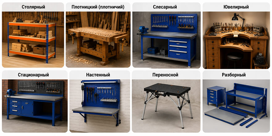 Типы верстаков