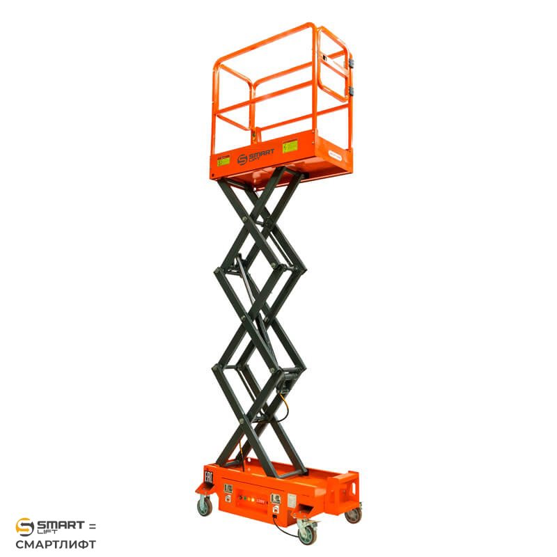 Подъемник ножничный несамоходный SJY-0.3-3 (AC&DC; 300 кг; 3 м) СМАРТЛИФТ (SMARTLIFT) / СМАРТ (SMART) – изображение №6