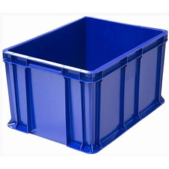 Пластиковый ящик универсальный, сплошной 400х300х230 (Синий)