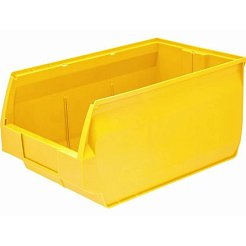 Пластиковый лоток для склада Venezia, желтый, сплошной (500х310х250)