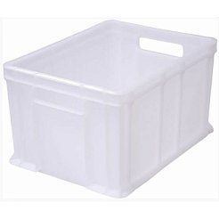 Пластиковый ящик универсальный, сплошной 400х300х230 (Белый морозостойкий)