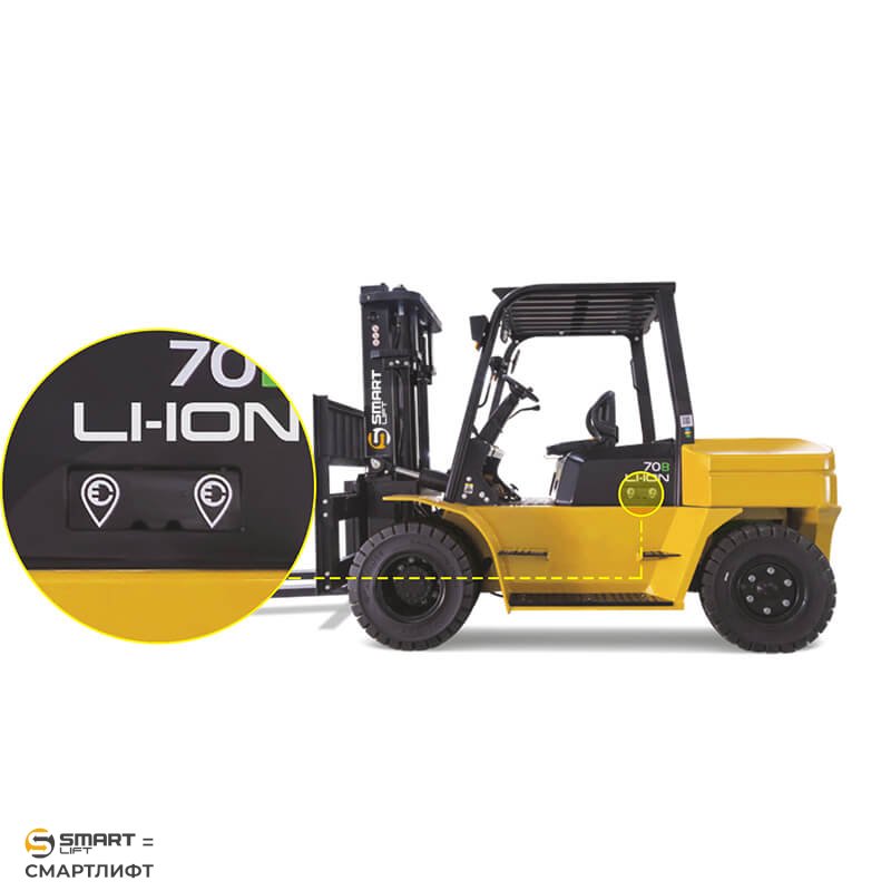 Электропогрузчик EFL1002 (10000 кг; 4,8 м; li-ion 80В / 820Ач) СМАРТЛИФТ (SMARTLIFT) – изображение №2