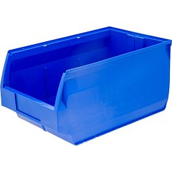 Пластиковый лоток для склада Venezia, синий, сплошной (500х310х250)