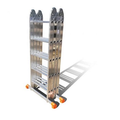 Лестница алюминиевая трехсекционная 3х8 универсальная купить по выгодной цене | Алюмет